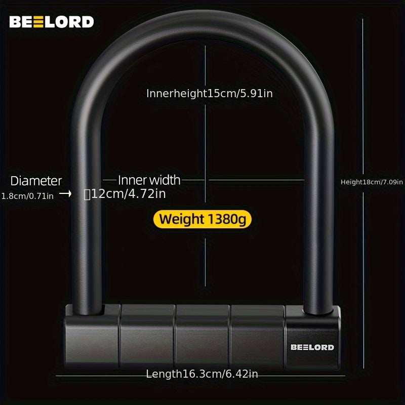 BEELORD Cadena Haute sécurité U-Lock