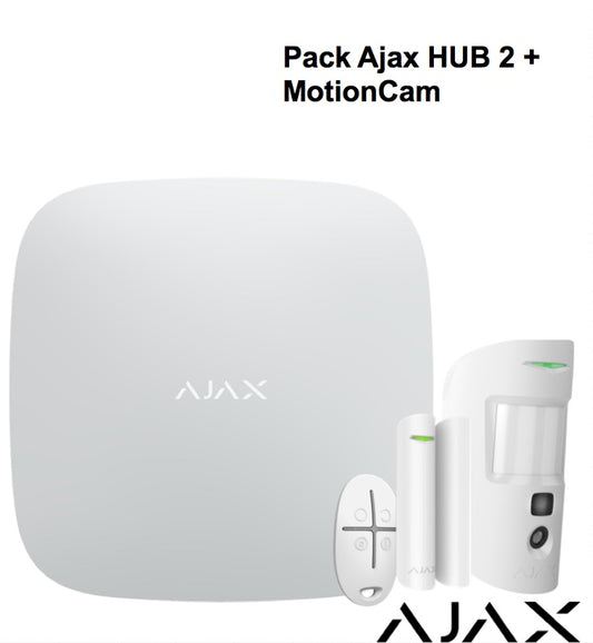 Pack Ajax Hub 2 PLUS MotionCam Blanc