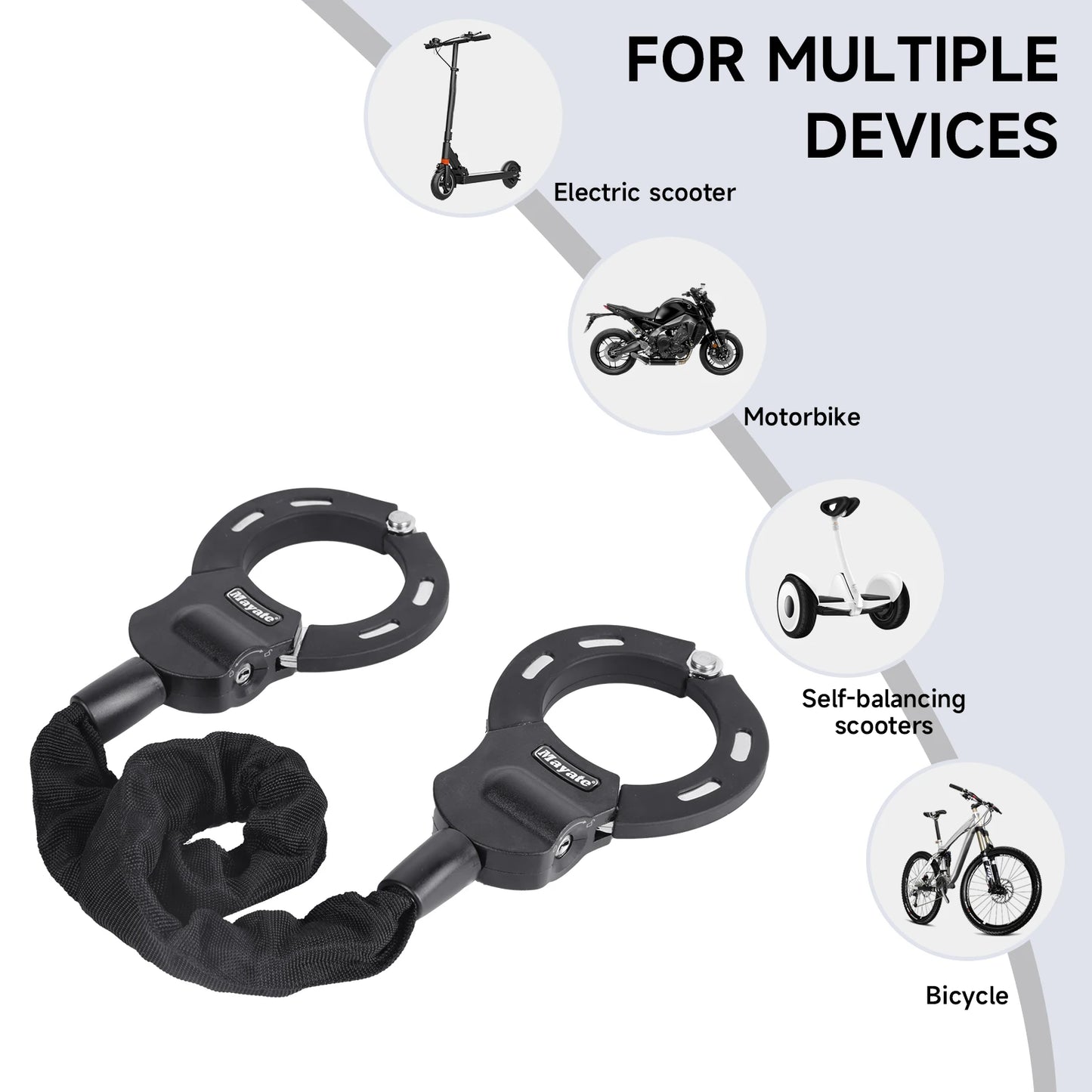 Mayate Protection antivol Vélo, Scooter, Trotinette