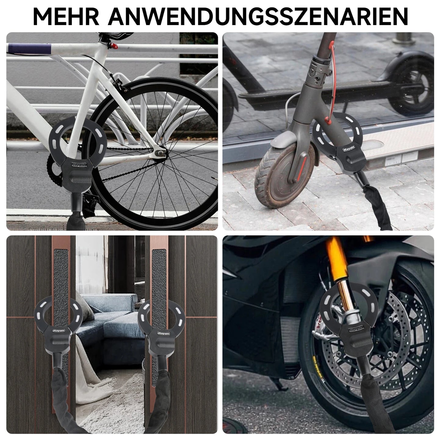 Mayate Protection antivol Vélo, Scooter, Trotinette