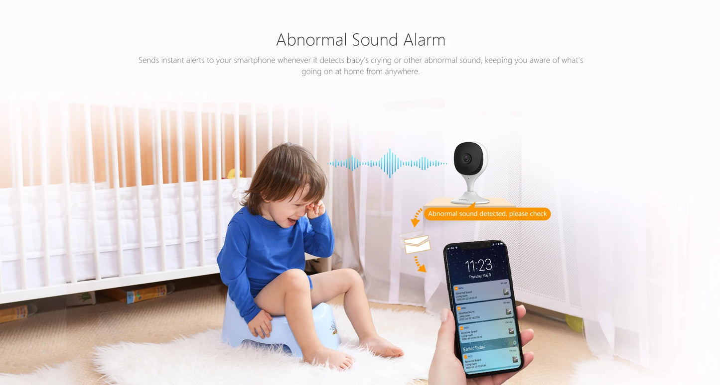 IMOU Cue 2E 3MP Wifi caméra de sécurité intérieure bébé