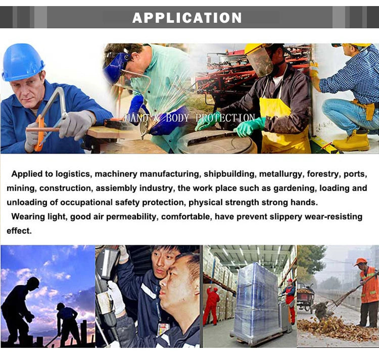 Gants professionnels Certification européene CE EN388.