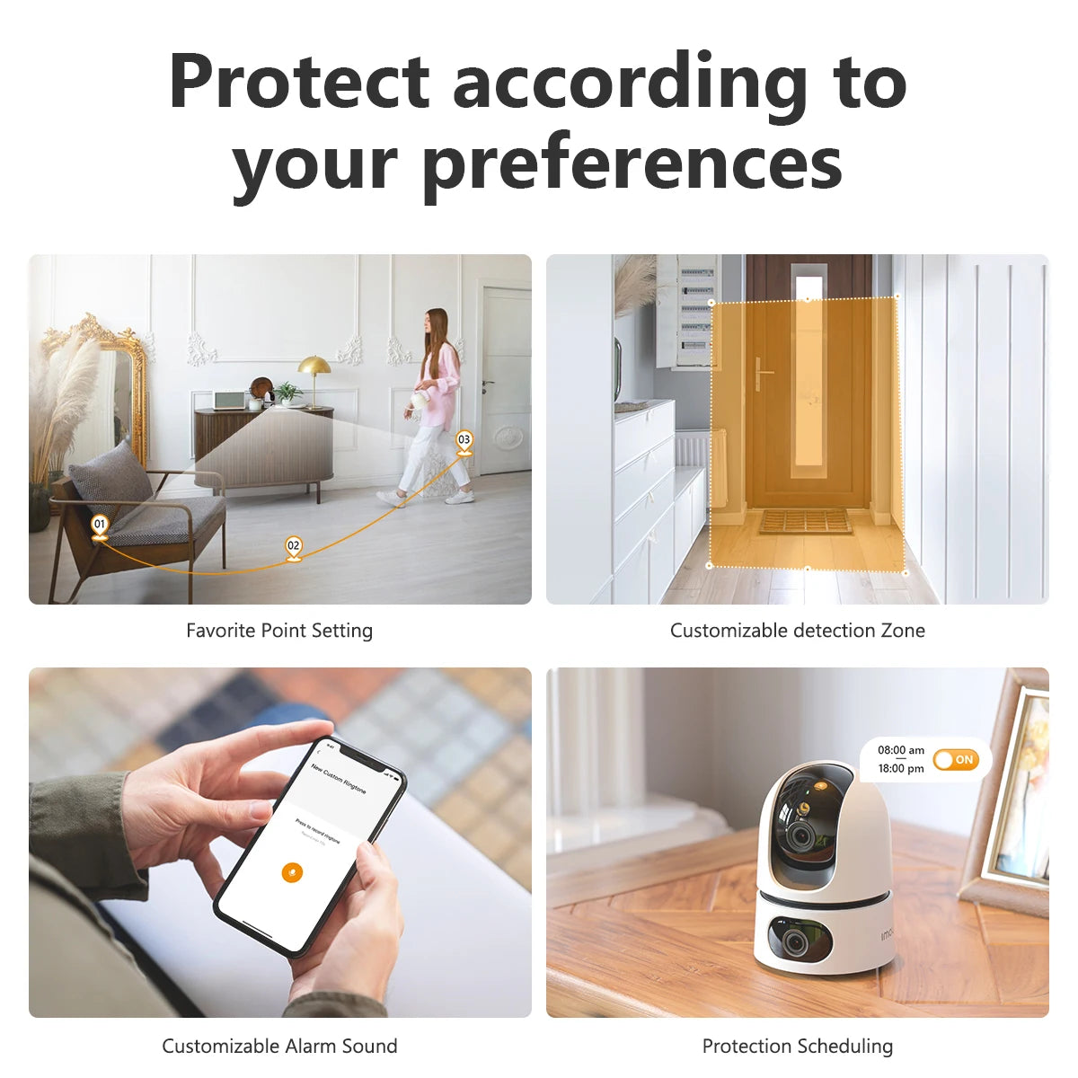Caméra intérieure IMOU 360 °  Caméra de Surveillance WiFi PTZ
