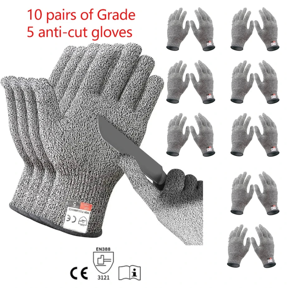 Gants Anti-coupure fabriqué en verre résistants à l'usure