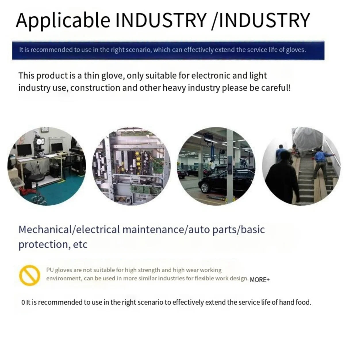10 paires de gants de travail enduits de PU – certifiés SO20471,