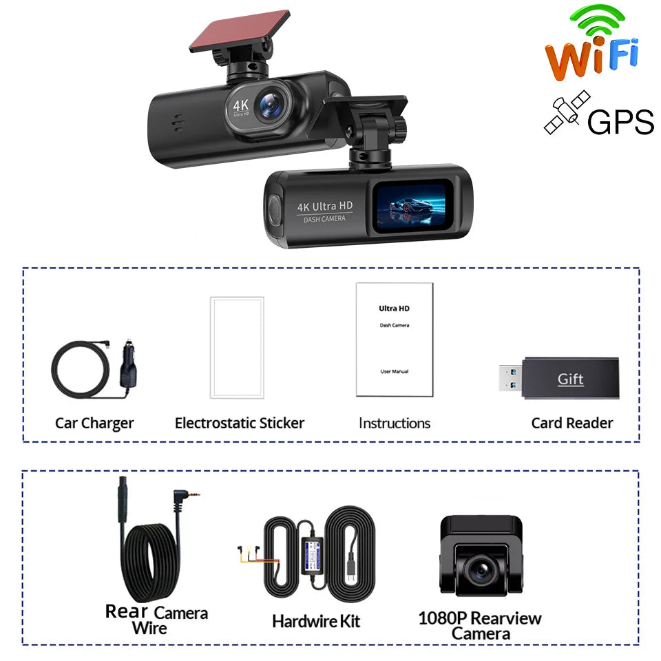 Caméra Prada UHD 4K avec GPS WiFi vision nocturne