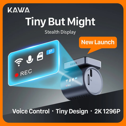 2K KAWA MINI 3 Pro caméras pour voiture DVR petite caméra de tableau de bord 24 Parking enregistreur vidéo automatique WiFi APP commande vocale voiture dashcam