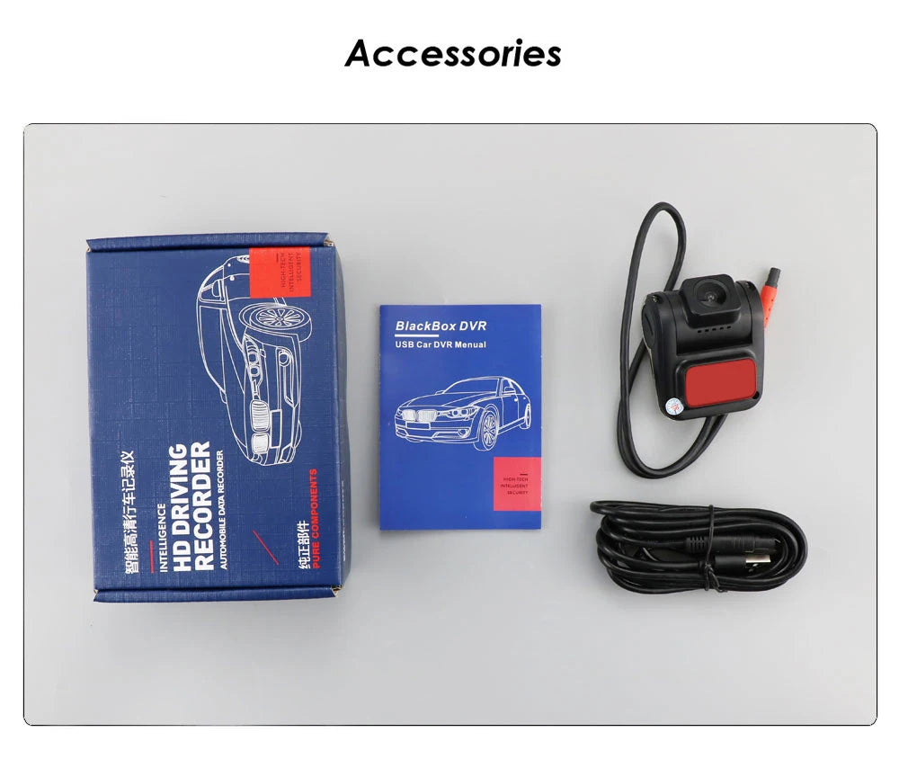 Caméra voiture DVR HD USB GPS Vision nocturne
