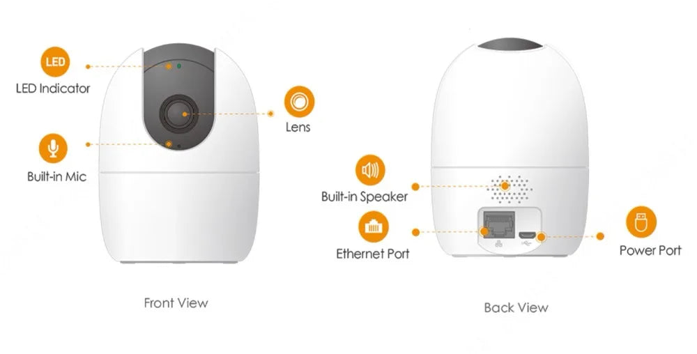 Caméra IP IMOU 4MP 1080P Ranger 2 360 °
