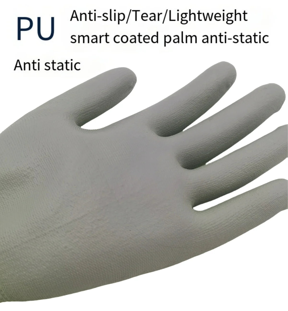 10 paires de gants de travail enduits de PU – certifiés SO20471,