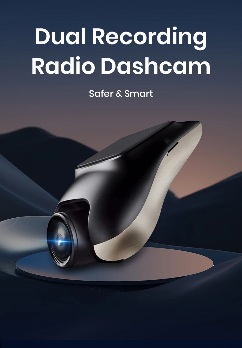 Nouveau Dashcam 1080P  Mini 120 °  Support Android