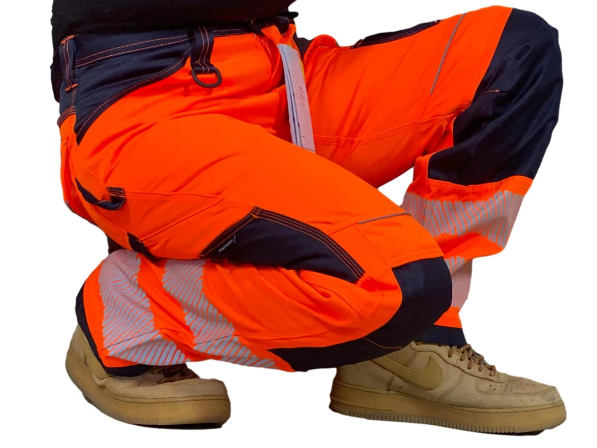 Pantalons de travail pour hommes pantalons de travail multifonctionnels pantalons de travail avec bandes réfléchissantes