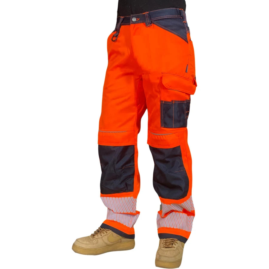 Pantalons de travail pour hommes pantalons de travail multifonctionnels pantalons de travail avec bandes réfléchissantes