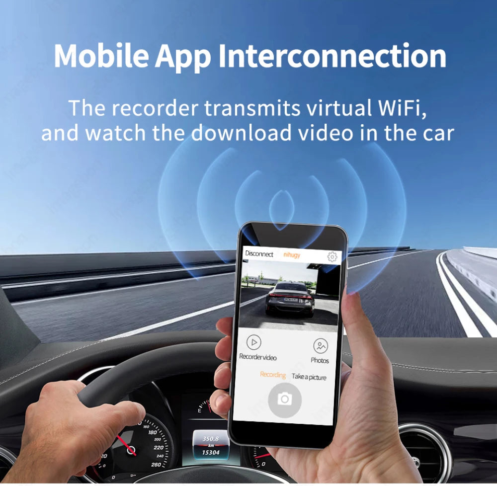 Carplay Android Auto Dash Cam GPS WIFI BT  11 " 4K 2160P voiture Dvr