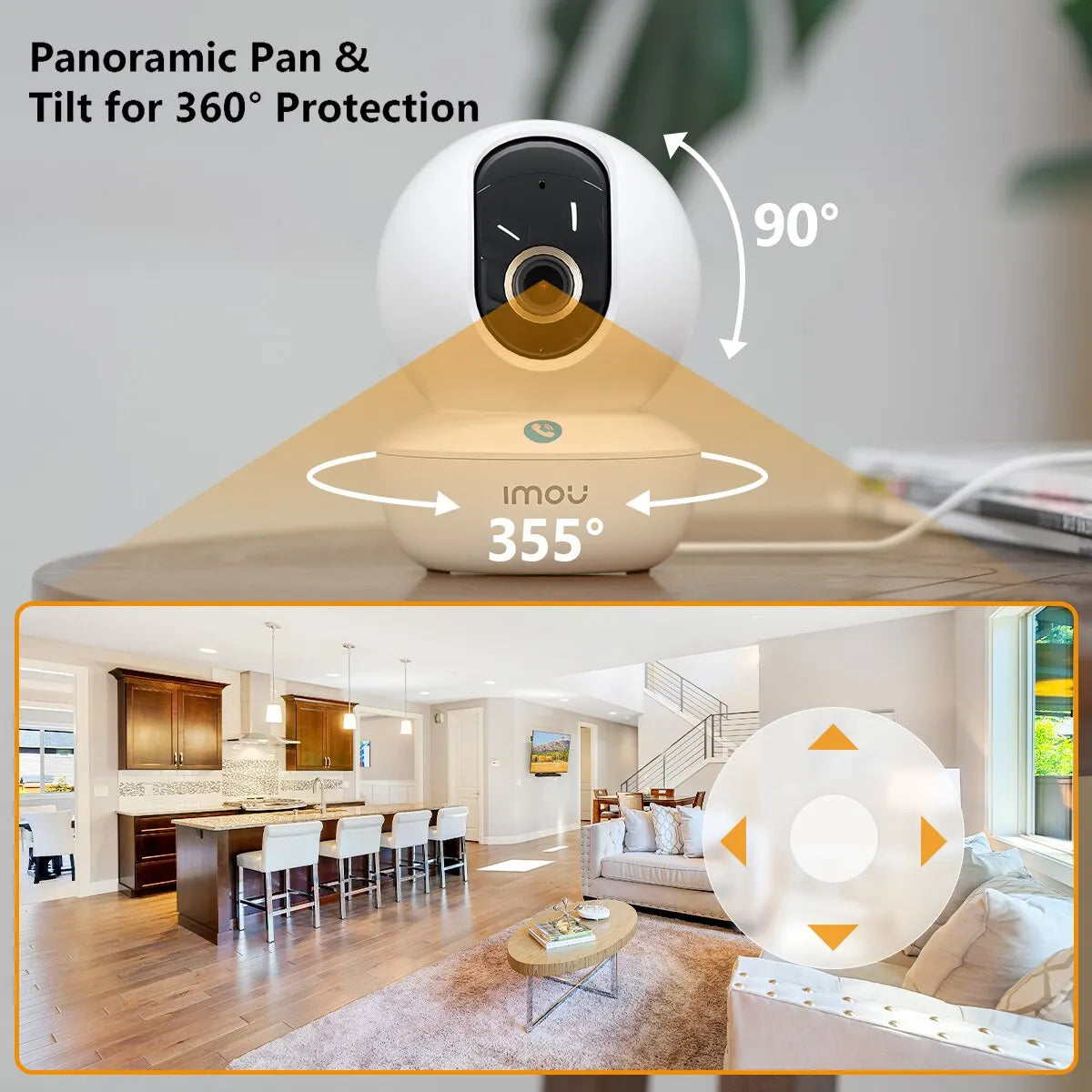 IMOU-Caméra de surveillance intérieure IP WiFi HD 3MP/5MP