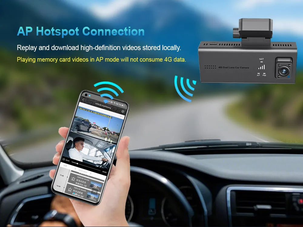LS VISION 4G caméras de vue avant et arrière HD GPS