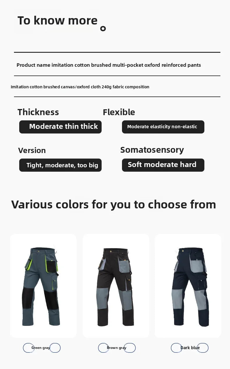 pantalon de travail homme chantier multi poches renforcé