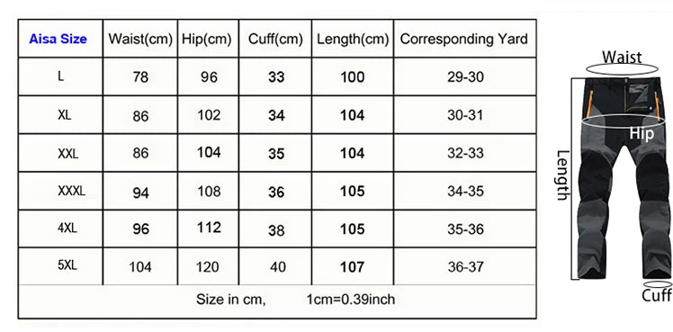  Pantalon de randonnée d’été pour homme