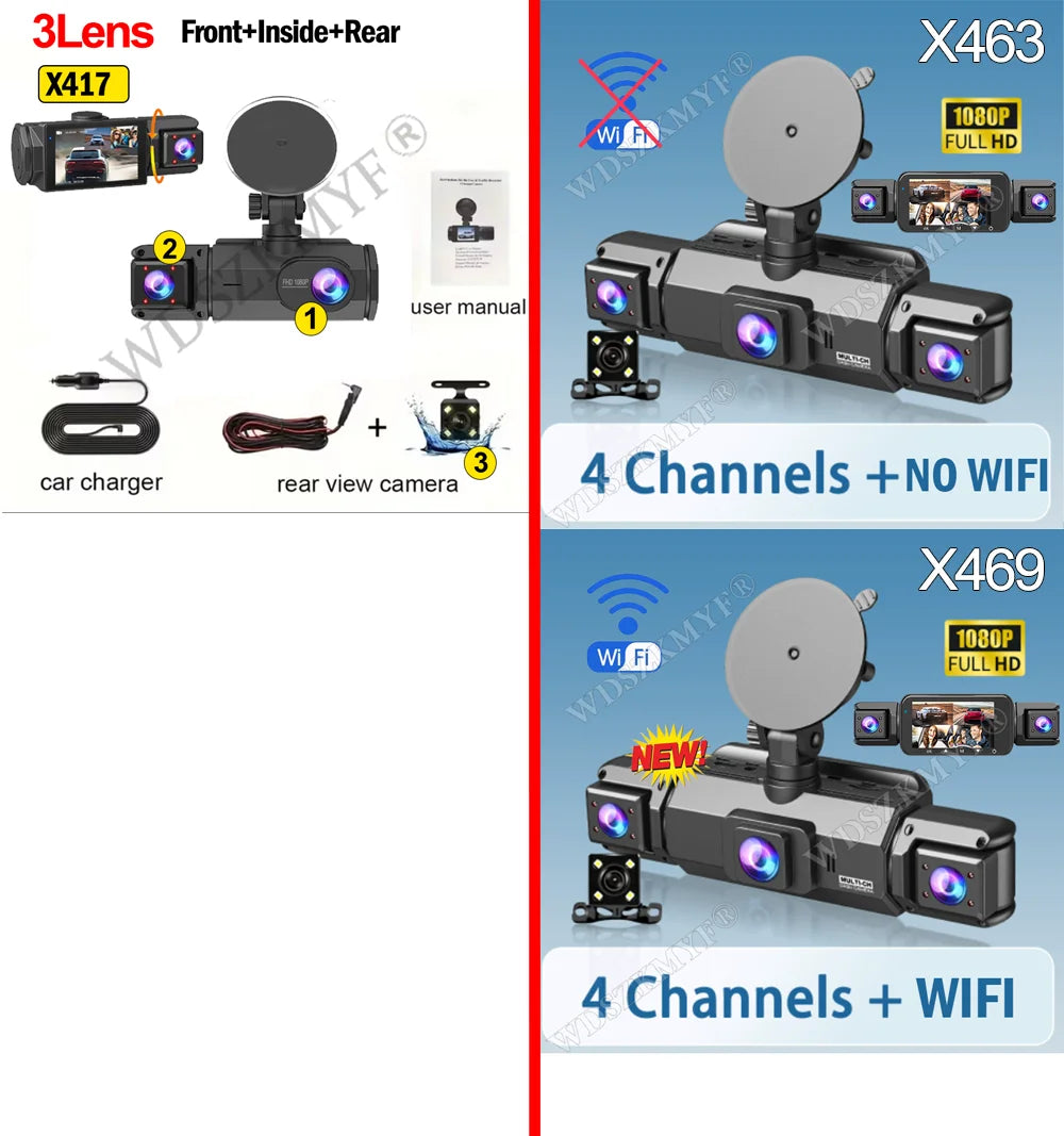 DashCam Avant arrière gauche droite