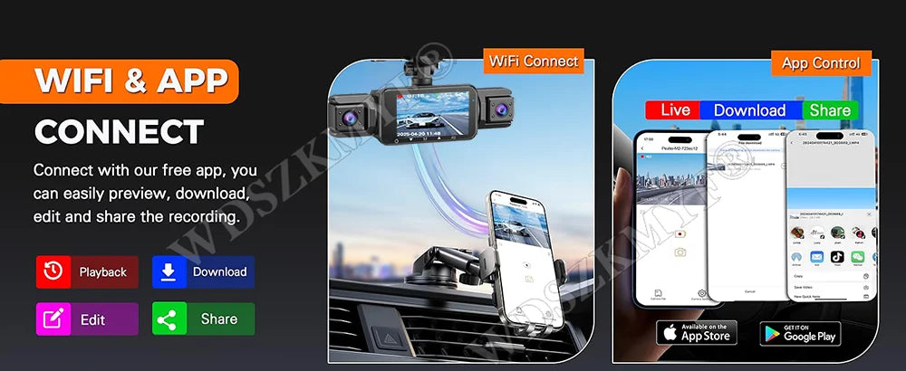 DashCam Avant arrière gauche droite