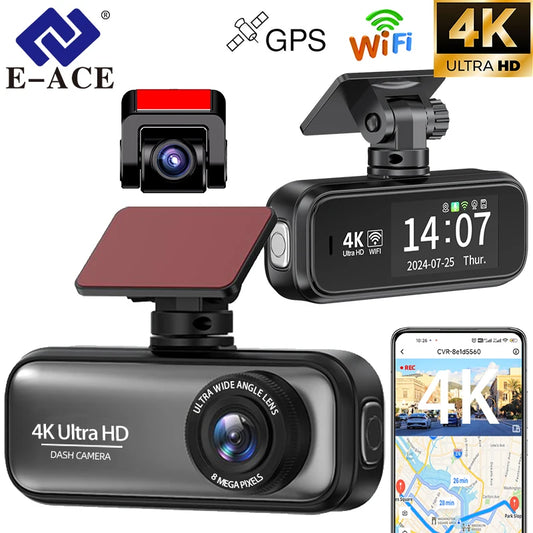 Mini DashCam 4K voiture vidéo  caméra arrière WIFI GPS