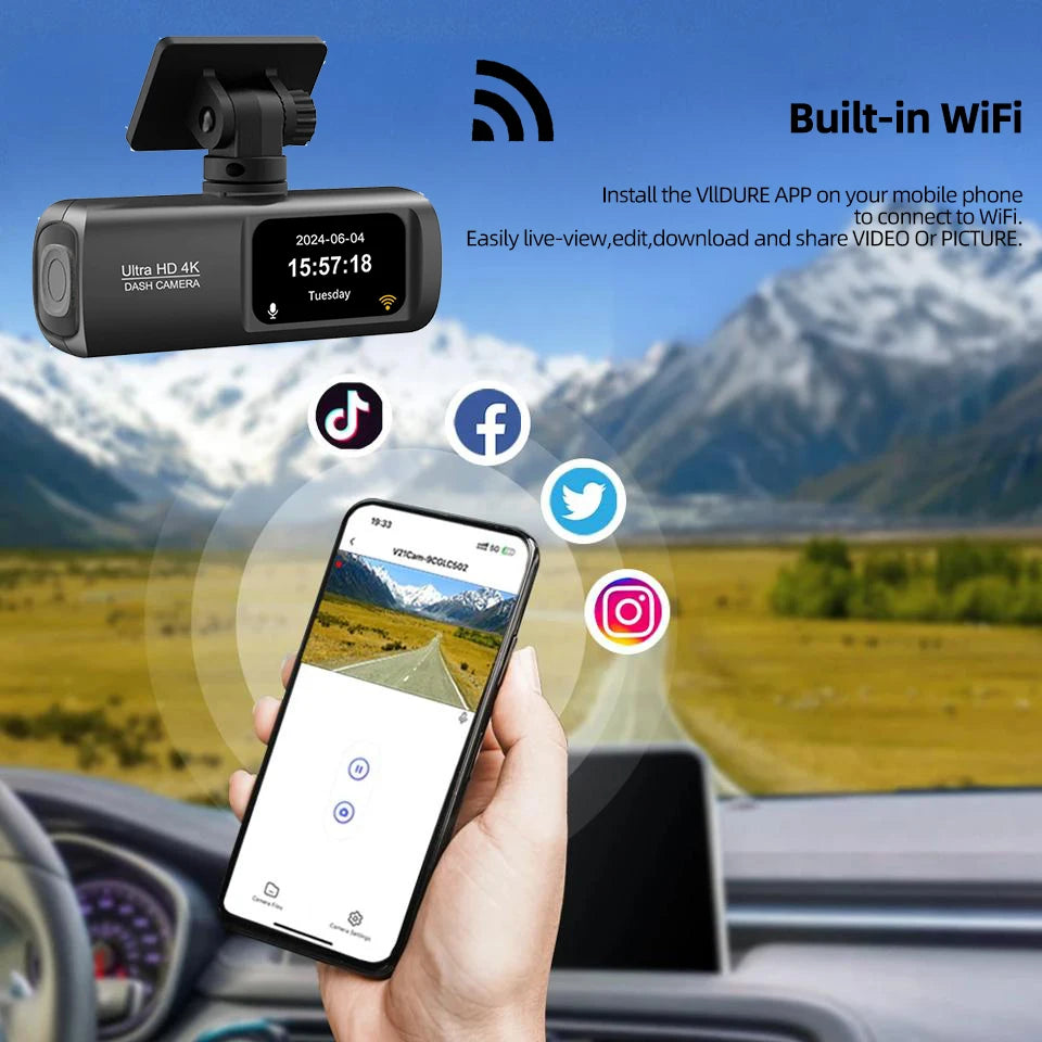 Caméra Prada UHD 4K avec GPS WiFi vision nocturne
