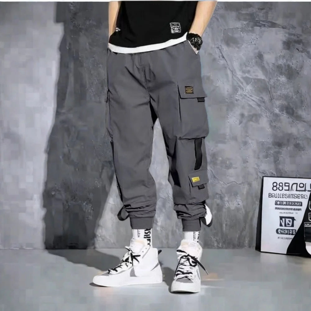 Pantalons de travail pour hommes, vêtements pour hommes à la mode pour le printemps et l'été, pantalons de travail de marque tendance pour spor pour hommes décontractés et amples