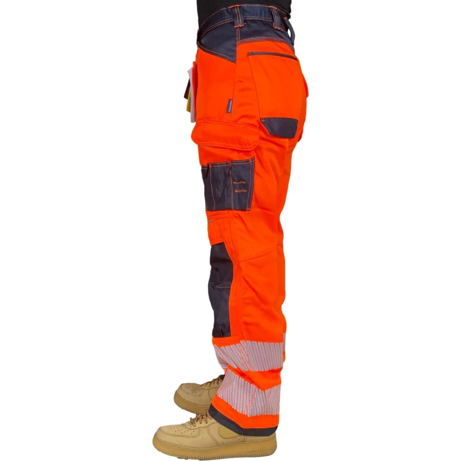 Pantalons de travail pour hommes pantalons de travail multifonctionnels pantalons de travail avec bandes réfléchissantes