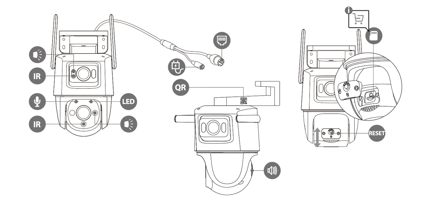 IMOU-Caméra de surveillance extérieure IP 8MP Cruiser