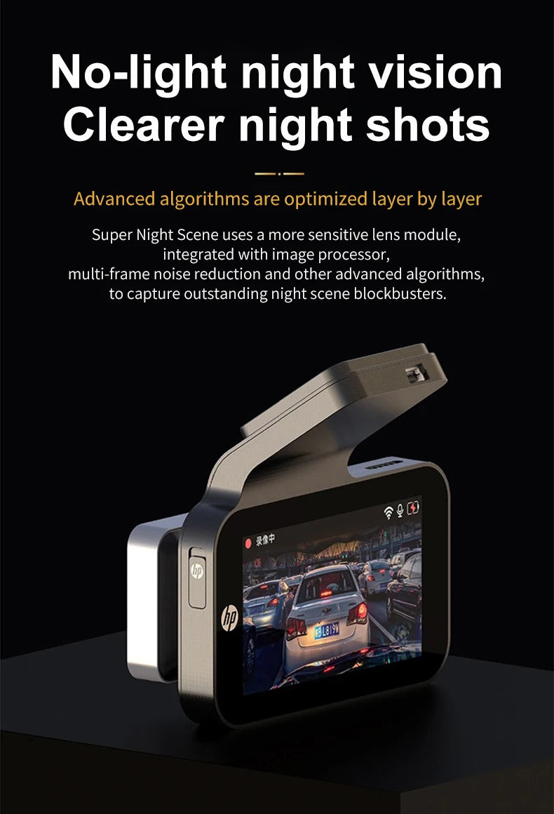 HP Dashcam e HD Vision nocturne