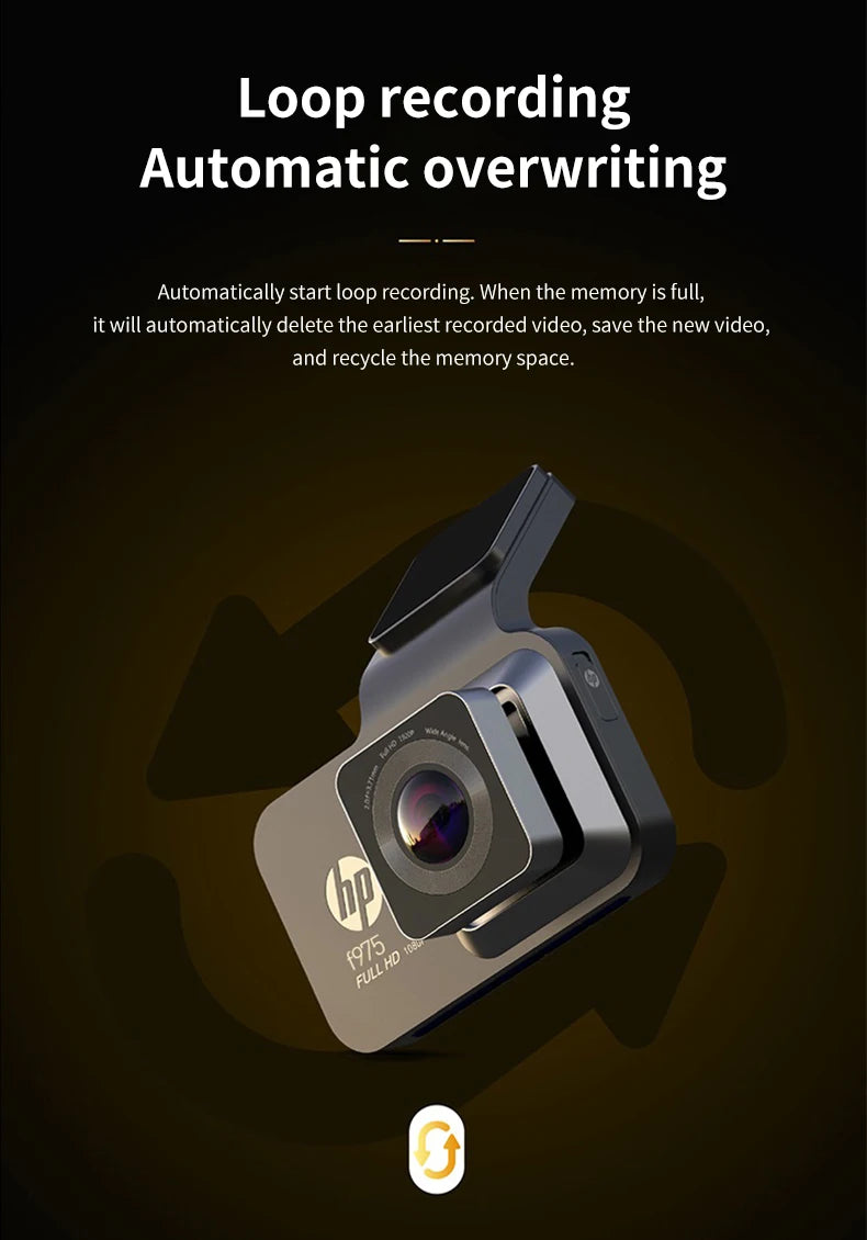 HP Dashcam e HD Vision nocturne