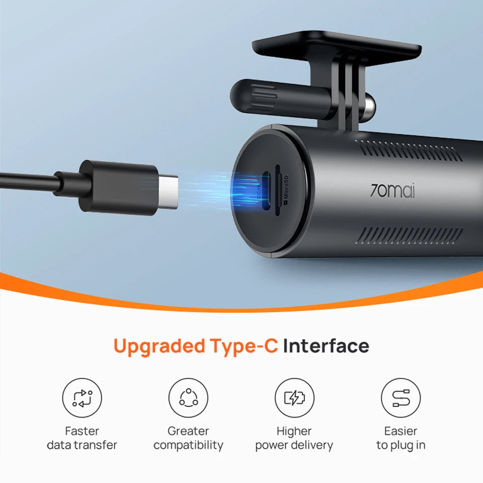 Caméra de tableau de bord  1 130 ° FOV Smart Voice Control Support Parking