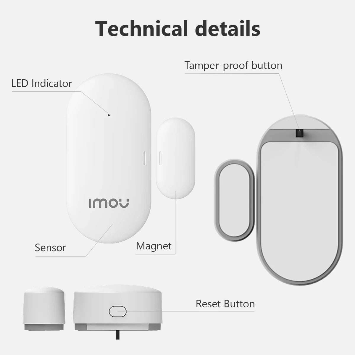 IMOU Détecteur de porte et fenêtre WiFi intelligent