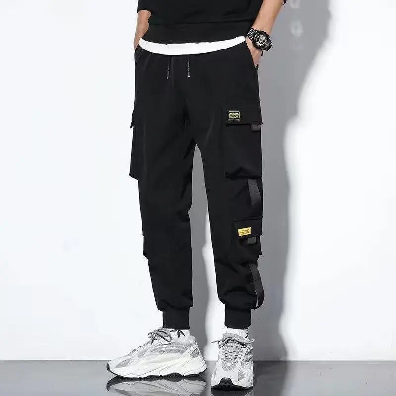 Pantalons de travail pour hommes, vêtements pour hommes à la mode pour le printemps et l'été, pantalons de travail de marque tendance pour spor pour hommes décontractés et amples