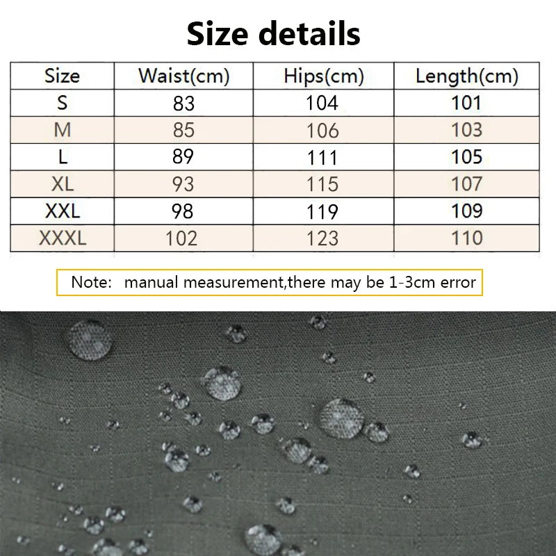 impermeable pantalon cargo homme