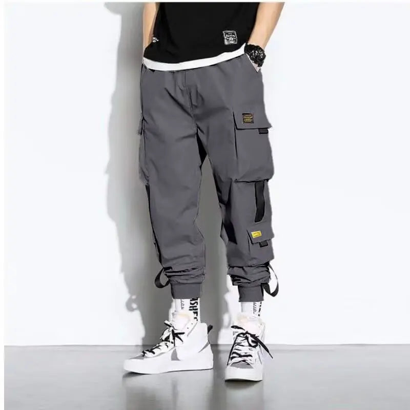 Pantalons de travail pour hommes, vêtements pour hommes à la mode pour le printemps et l'été, pantalons de travail de marque tendance pour spor pour hommes décontractés et amples