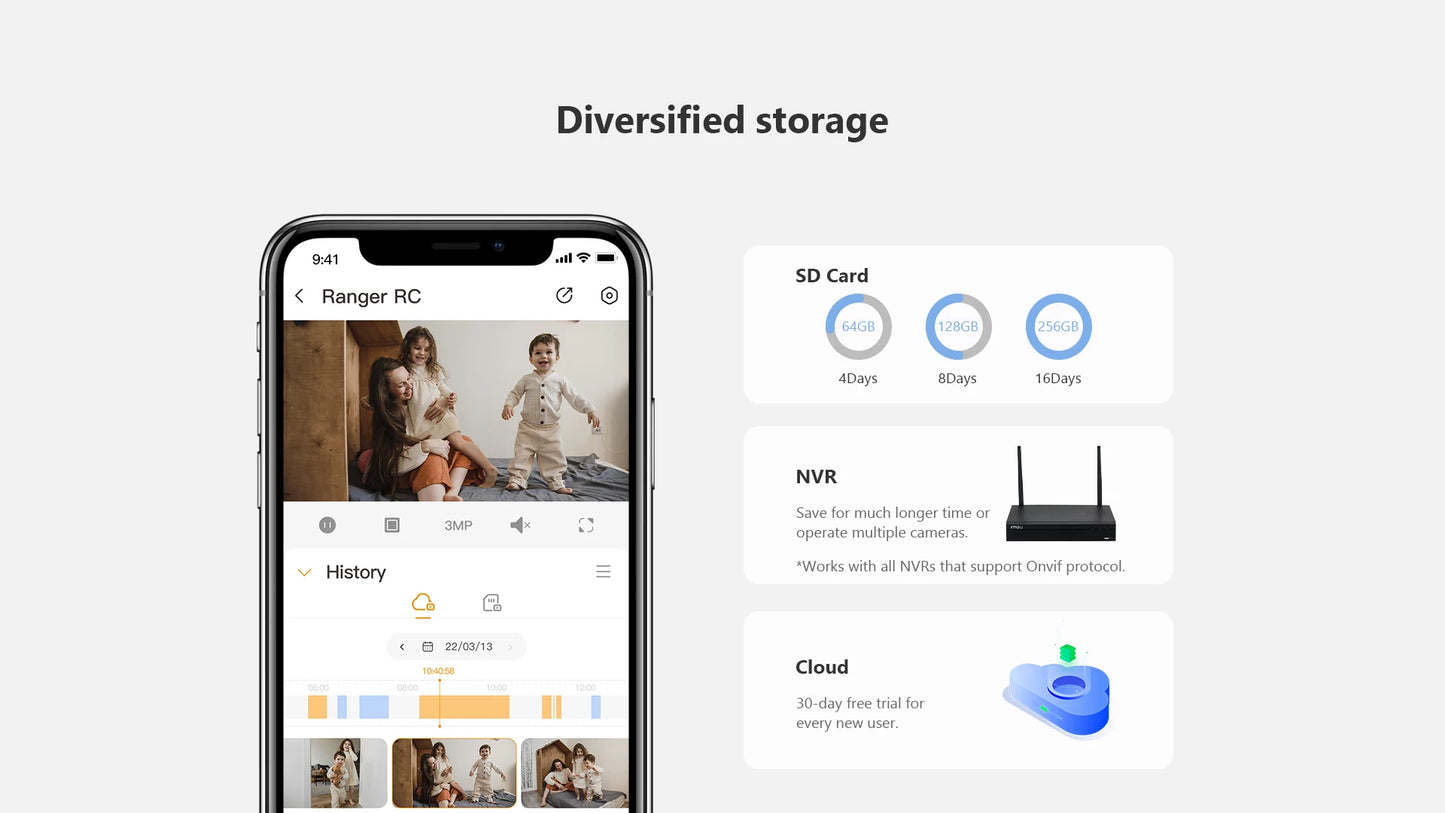 IMOU-Caméra de surveillance intérieure IP WiFi HD 3MP/5MP