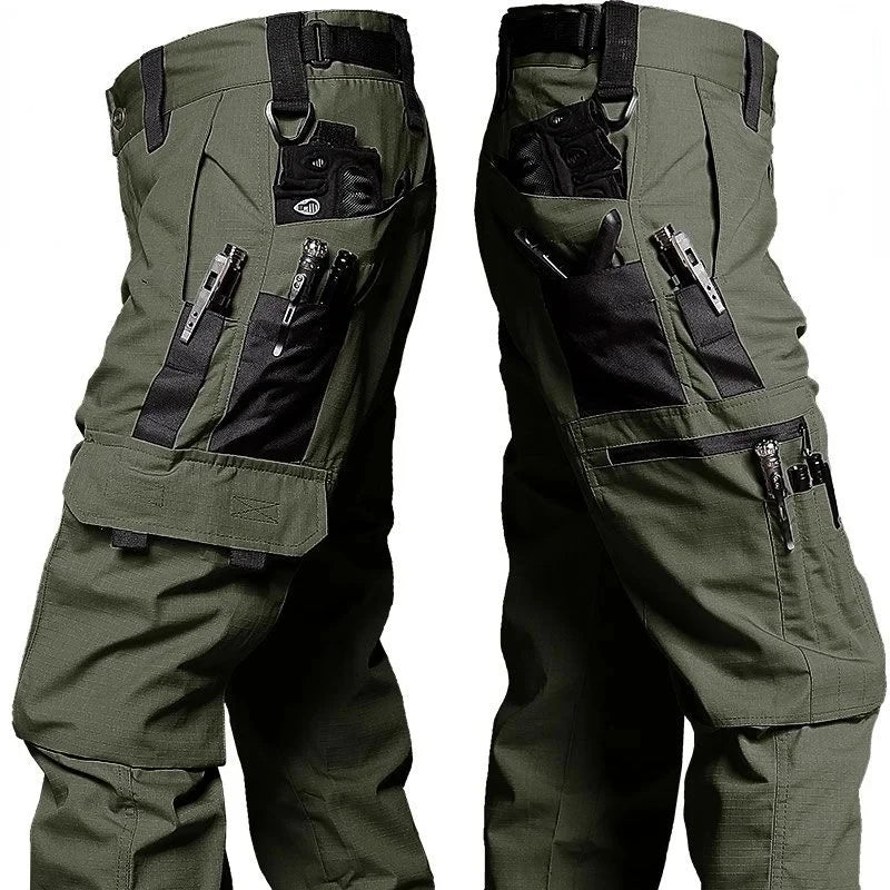 pantalon cargo homme camouflage noir imperméable ripstop