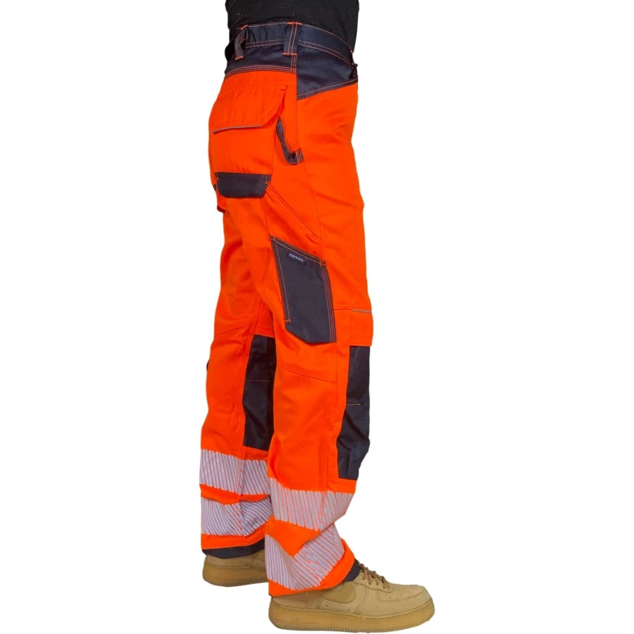 Pantalons de travail pour hommes pantalons de travail multifonctionnels pantalons de travail avec bandes réfléchissantes