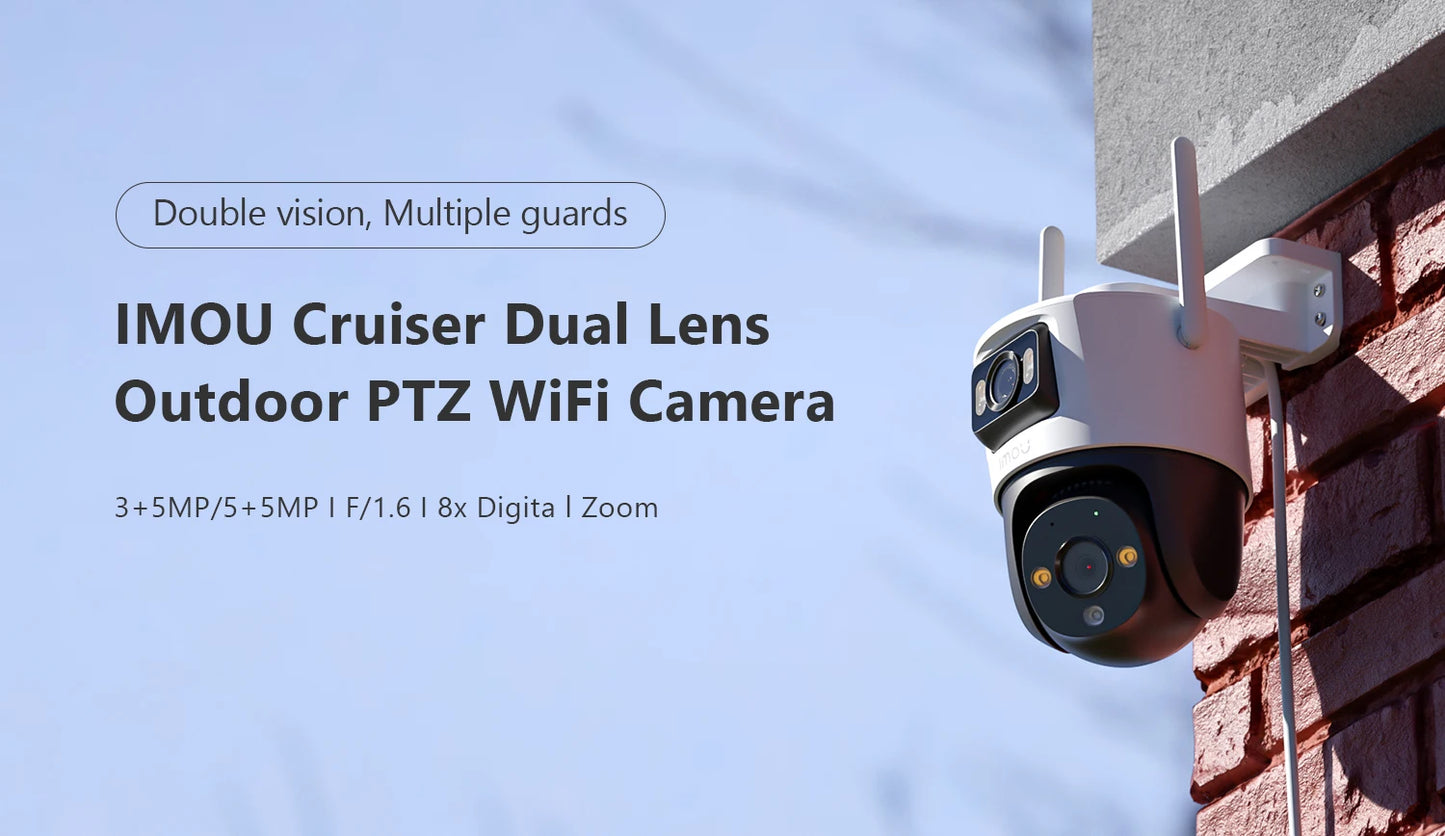 IMOU-Caméra de surveillance extérieure IP 8MP Cruiser