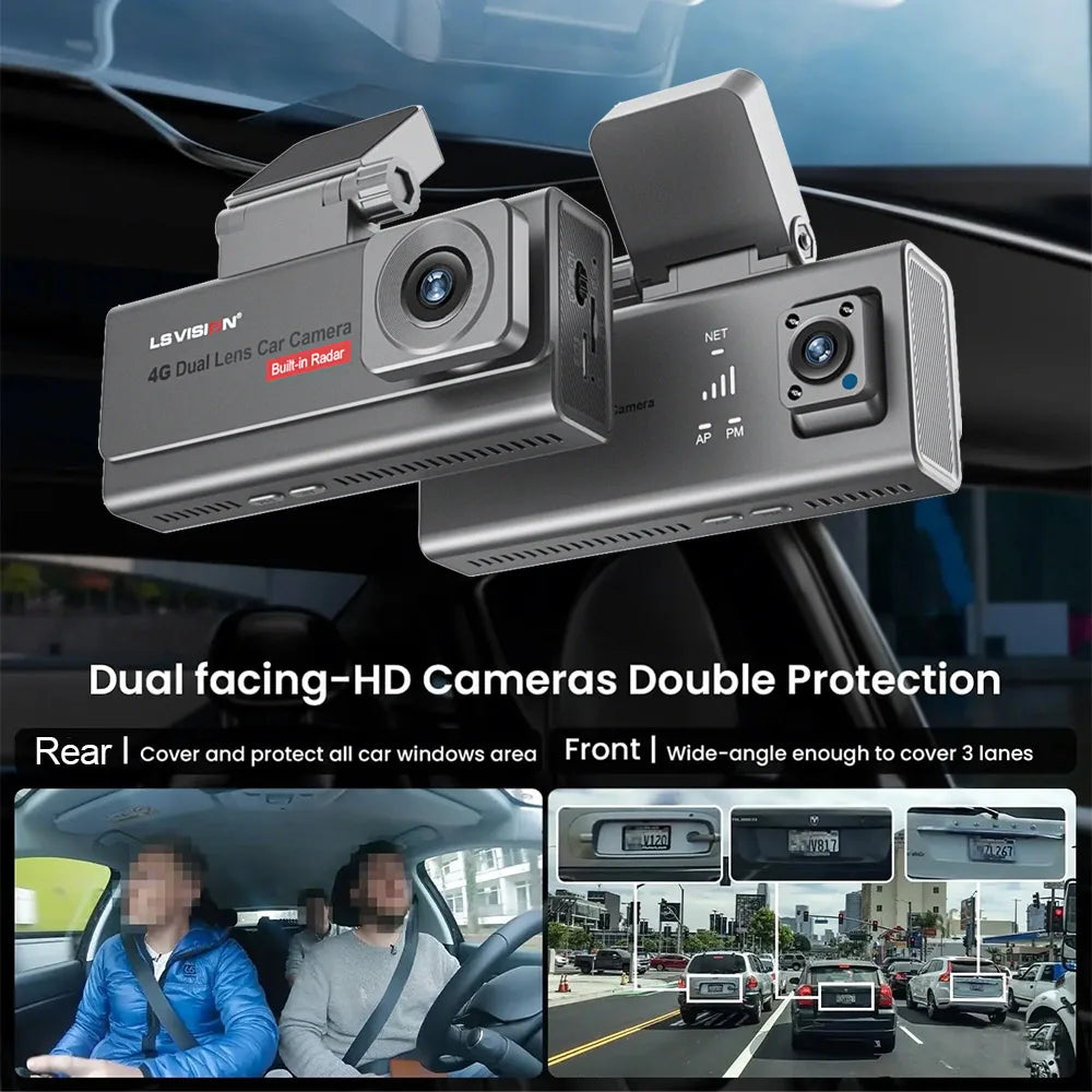 LS VISION 4G caméras de vue avant et arrière HD GPS