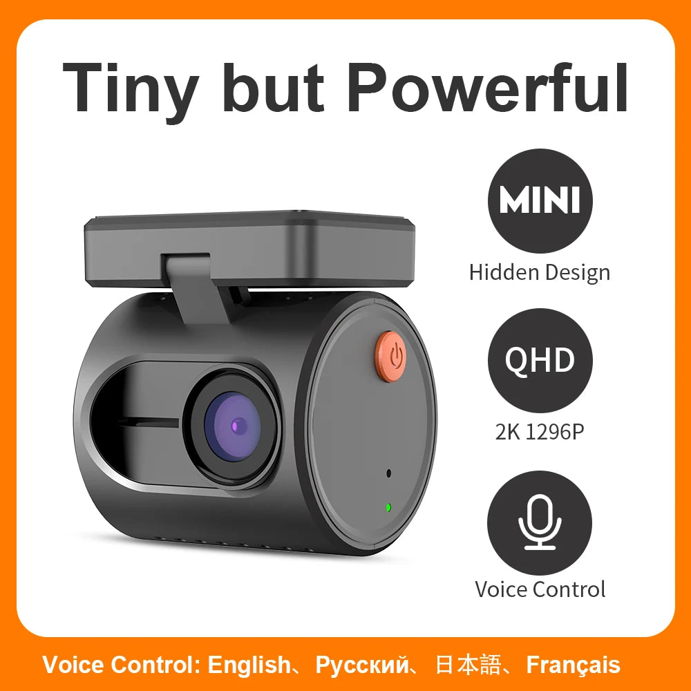 Mini Caméra  DVR, Enregistreur Vidéo, Commande Vocale d'Urgence, Vision Nocturne,