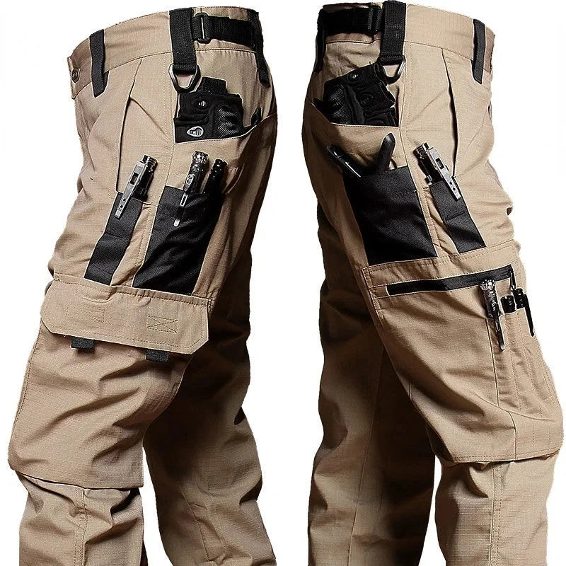 pantalon cargo homme camouflage noir imperméable ripstop