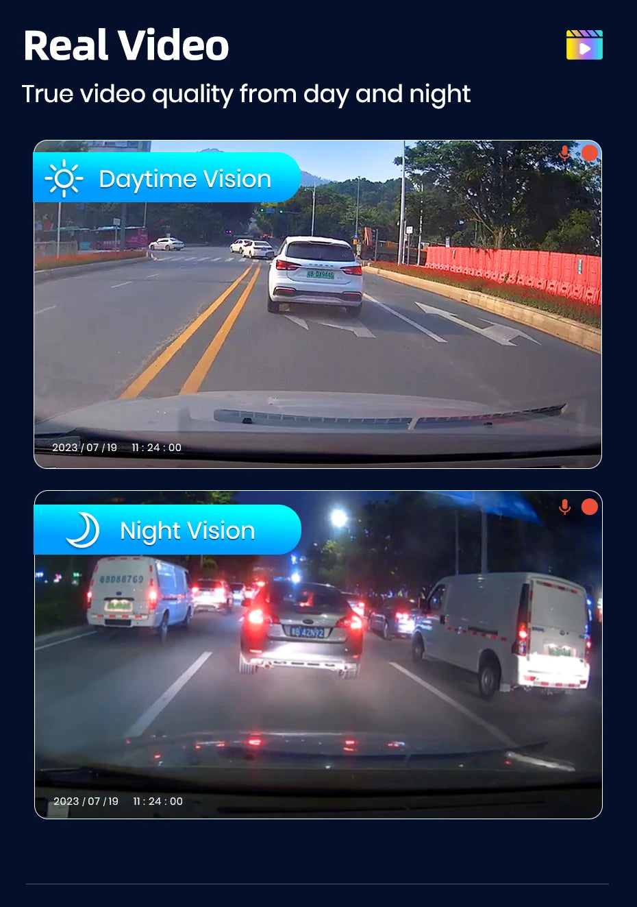 Nouveau Dashcam 1080P  Mini 120 °  Support Android