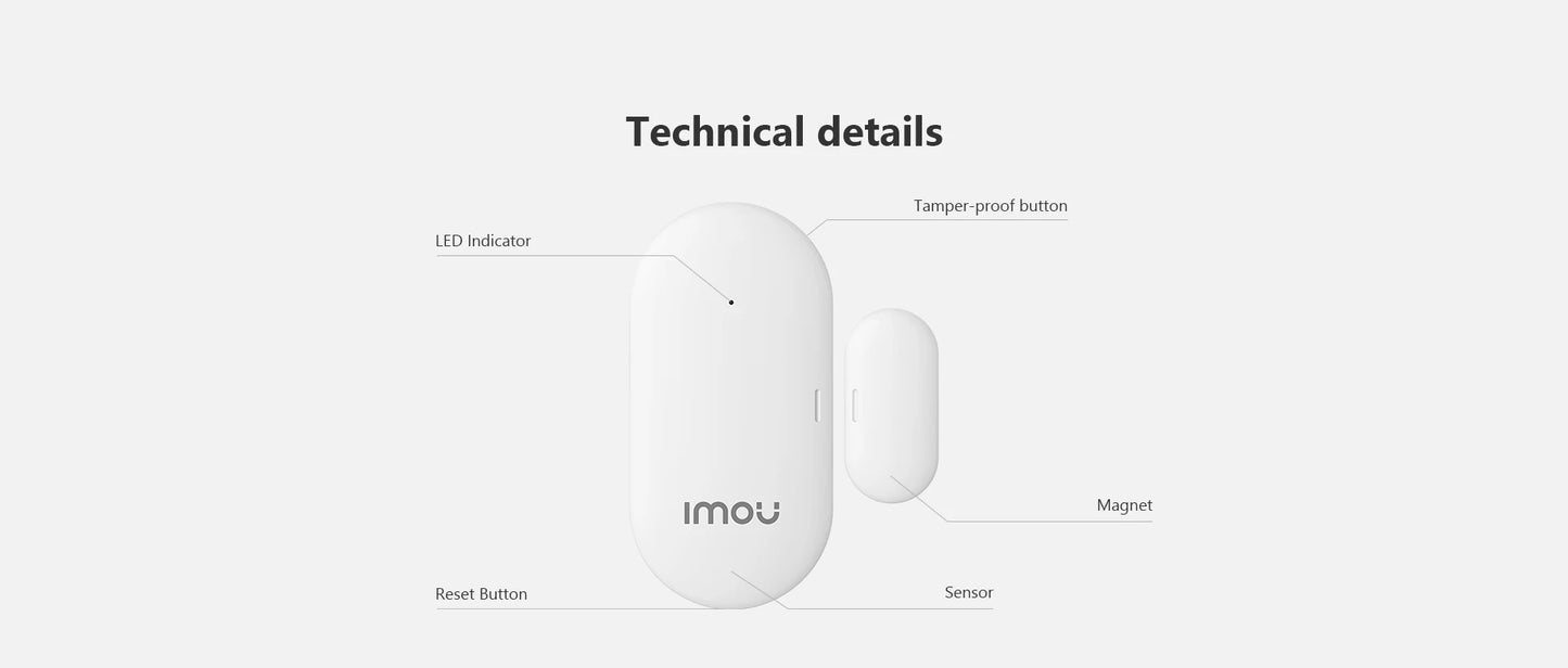 IMOU Détecteur de porte et fenêtre WiFi intelligent