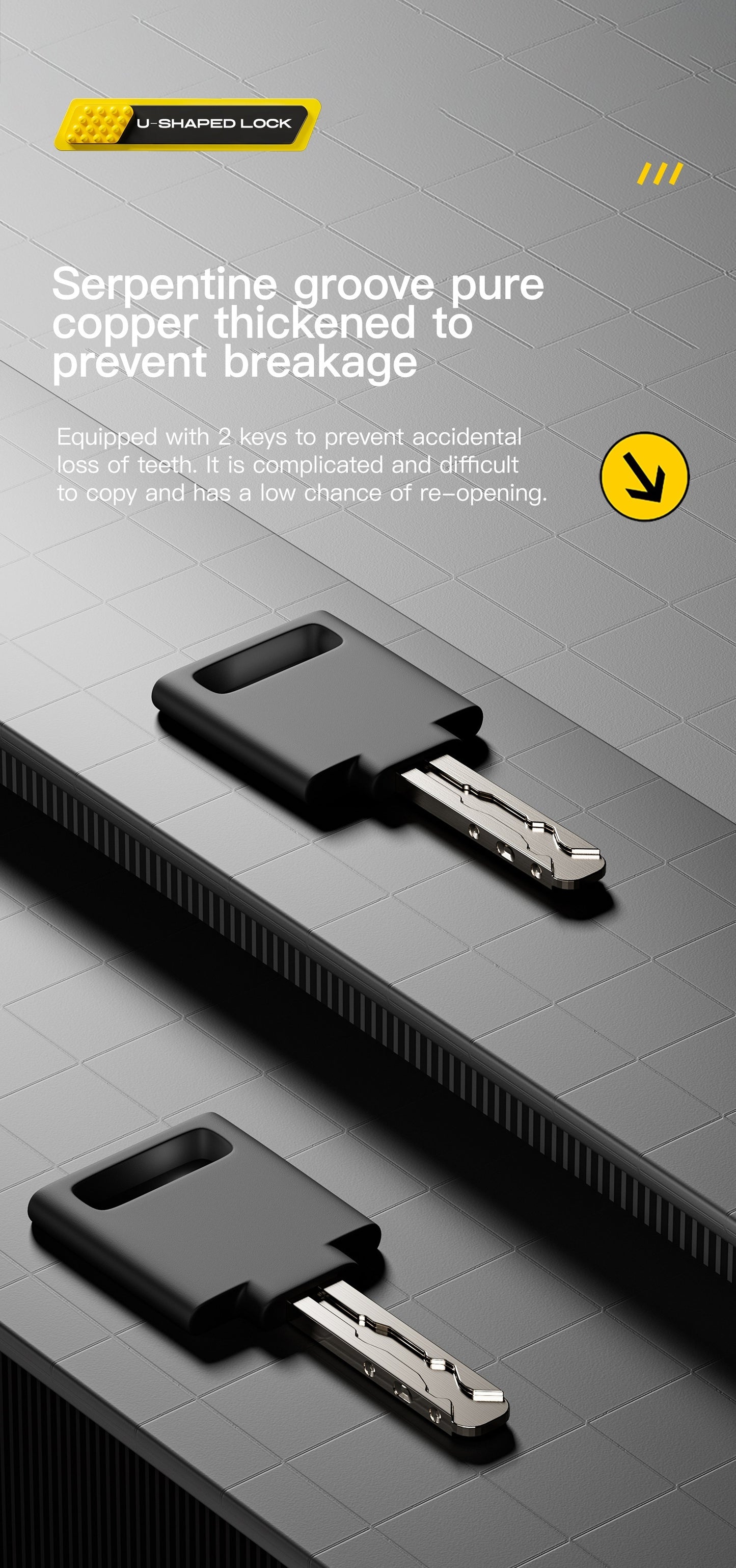 BEELORD Cadena Haute sécurité U-Lock