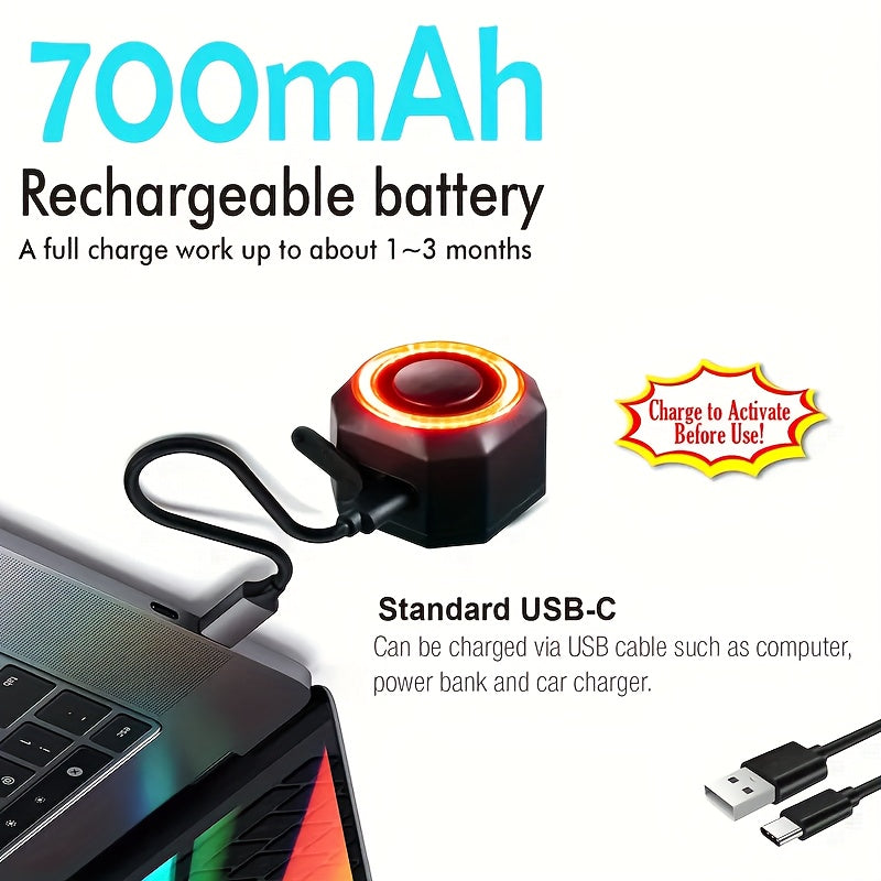 Anti-Vol Alarm Vibration detection,  Batterie rechargeable 6 mois d'autonomie.